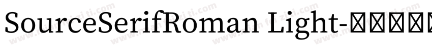SourceSerifRoman Light字体转换